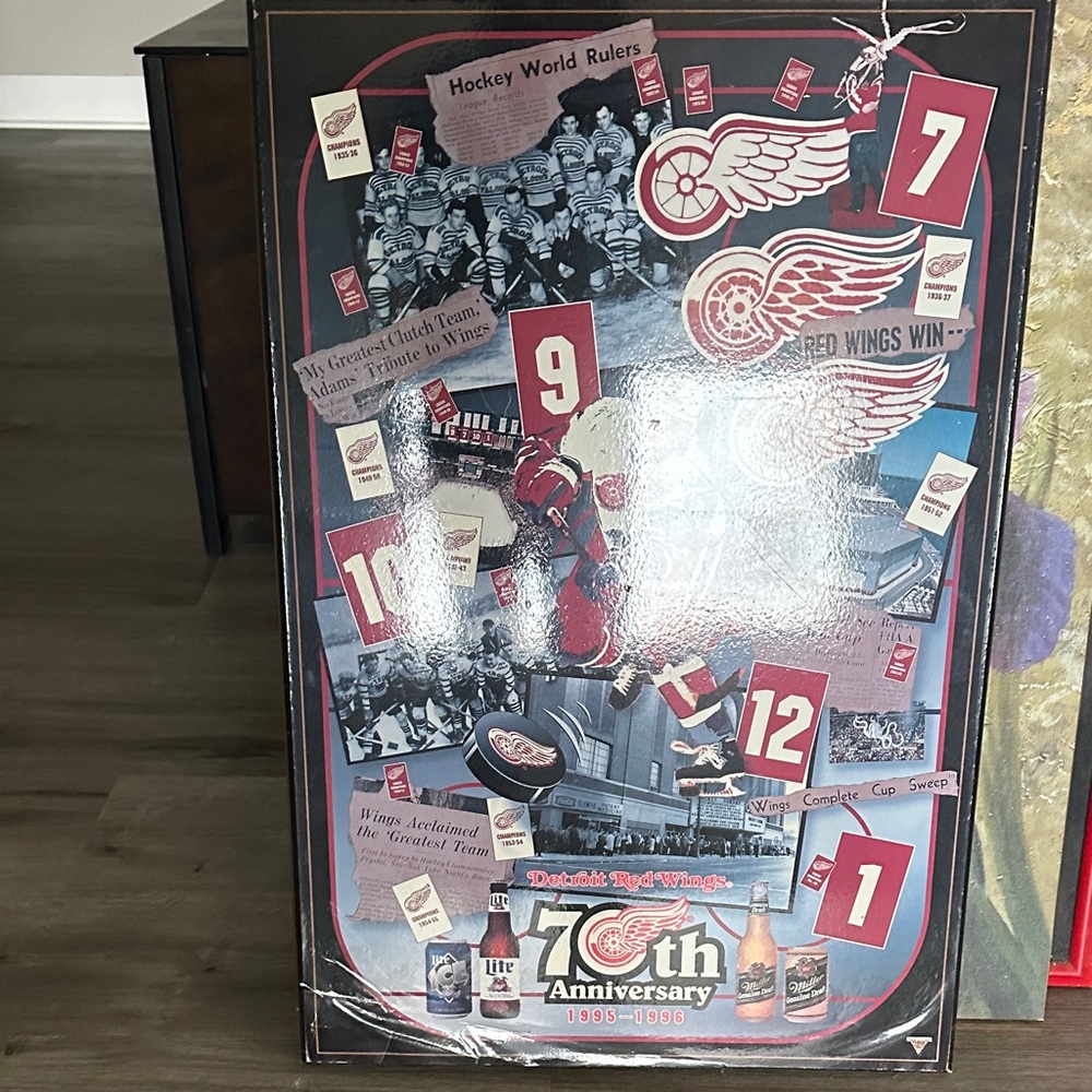 Detroit Red Wings 70th Anniversary Poster